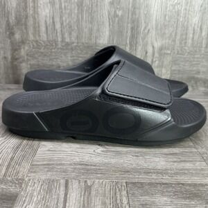 OOFOS OOahh Sport Flex Women's size 11/EURO 42 Black Slides